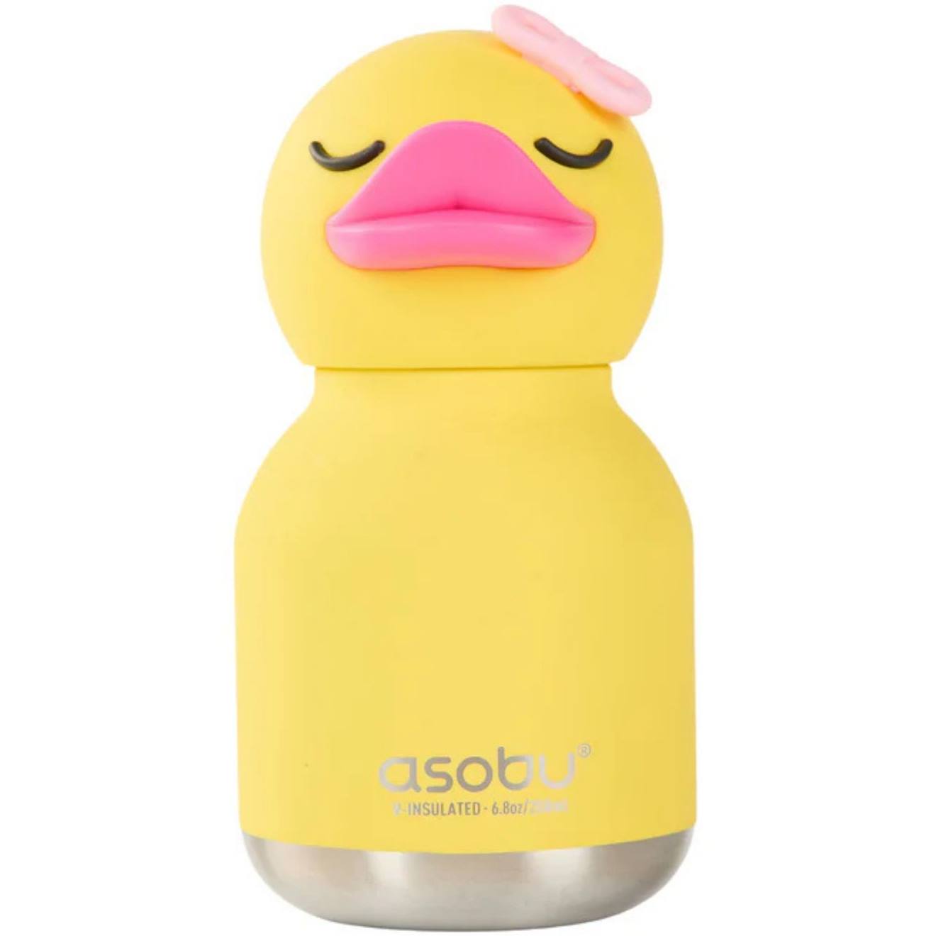 Mini Gourde Isotherme Bestie Canard Jaune, Rose