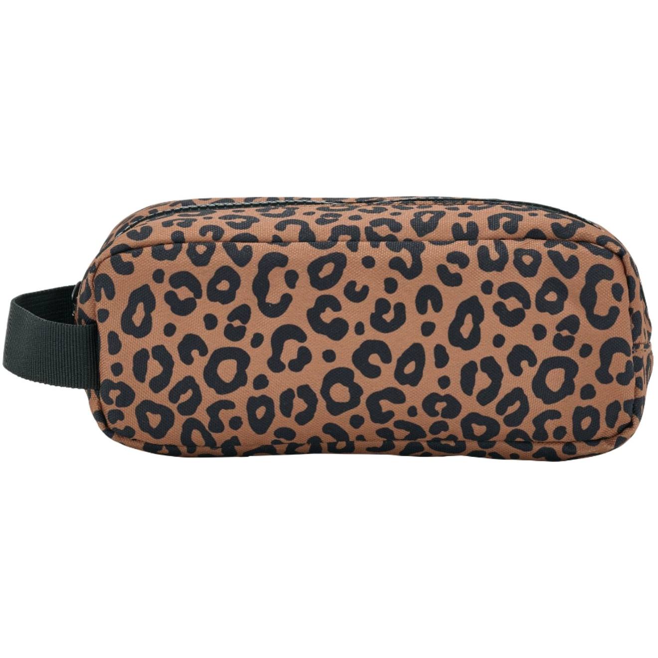 Trousse Scolaire Léopard Marron, Noir