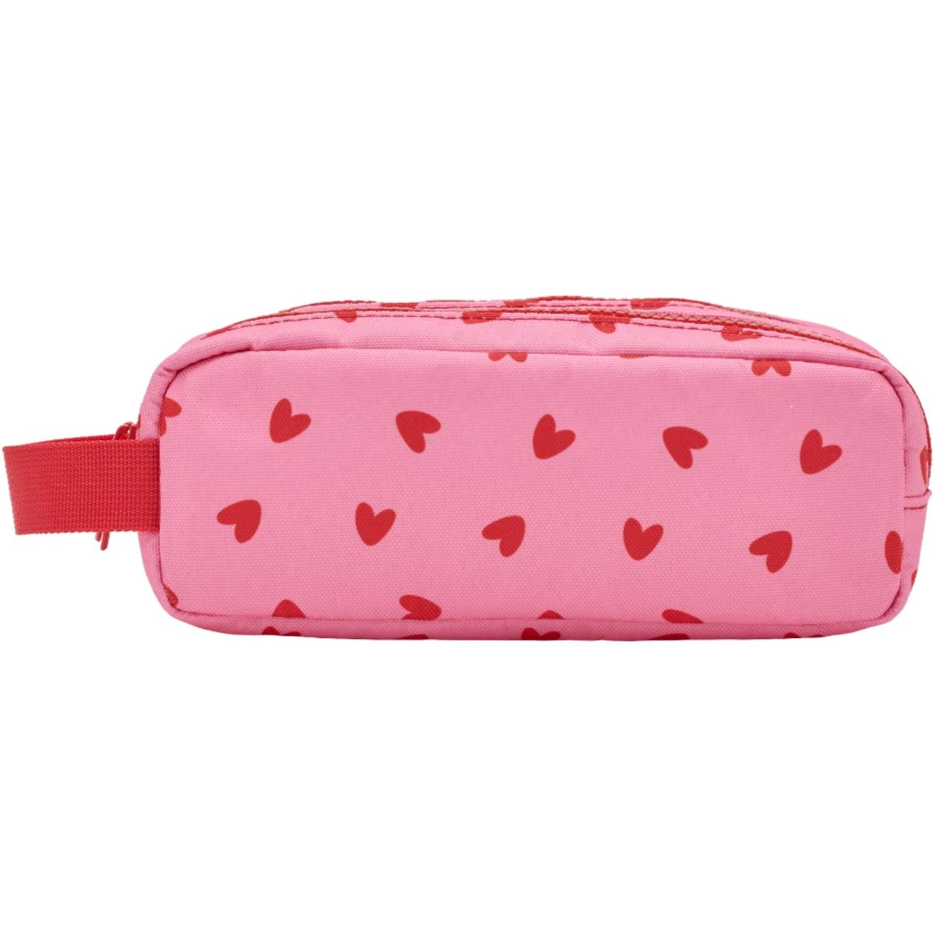 Trousse Scolaire Léopard Rose, Rouge