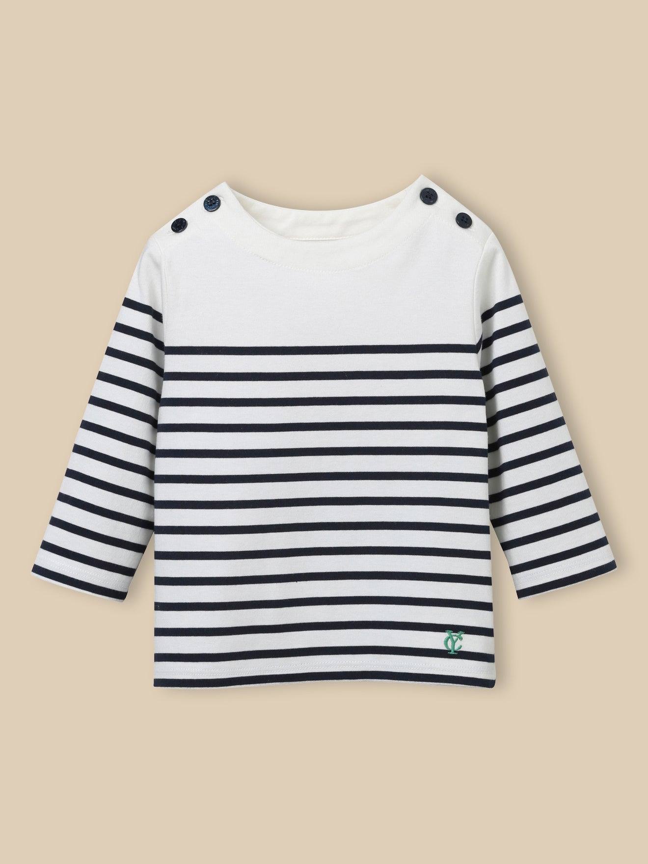 Marinière Bébé - Coton Biologique Marine/ecru