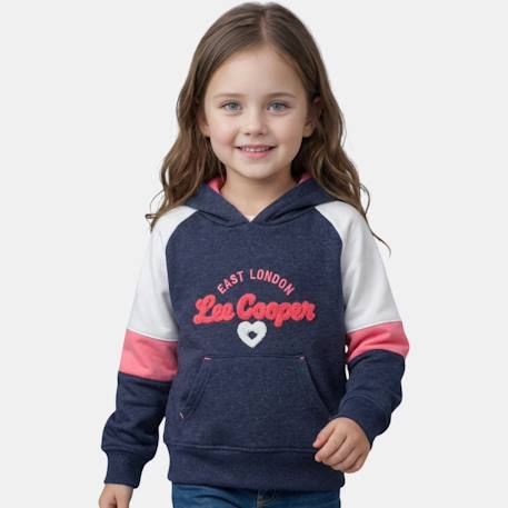 Fille-Pull, gilet, sweat-Sweat à capuche fille imprimé