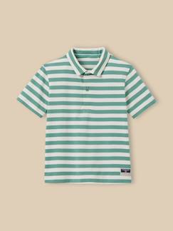 Polo rayé garçon - coton biologique  - vertbaudet enfant