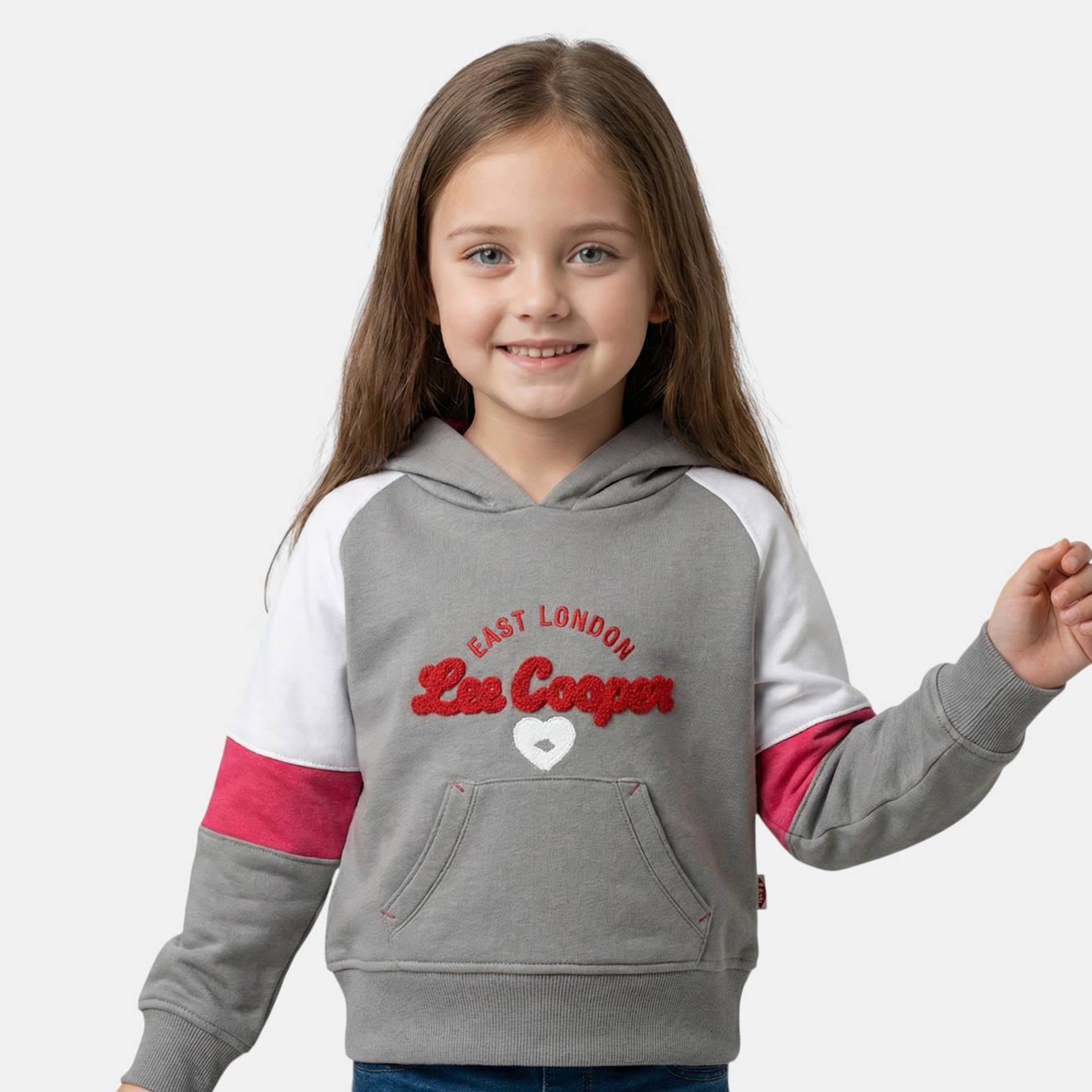 Sweat À Capuche Fille Imprimé Gris Sweat À Capuche Fille Imprimé Gris