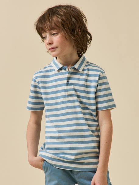 Garçon-Polo rayé garçon - coton biologique