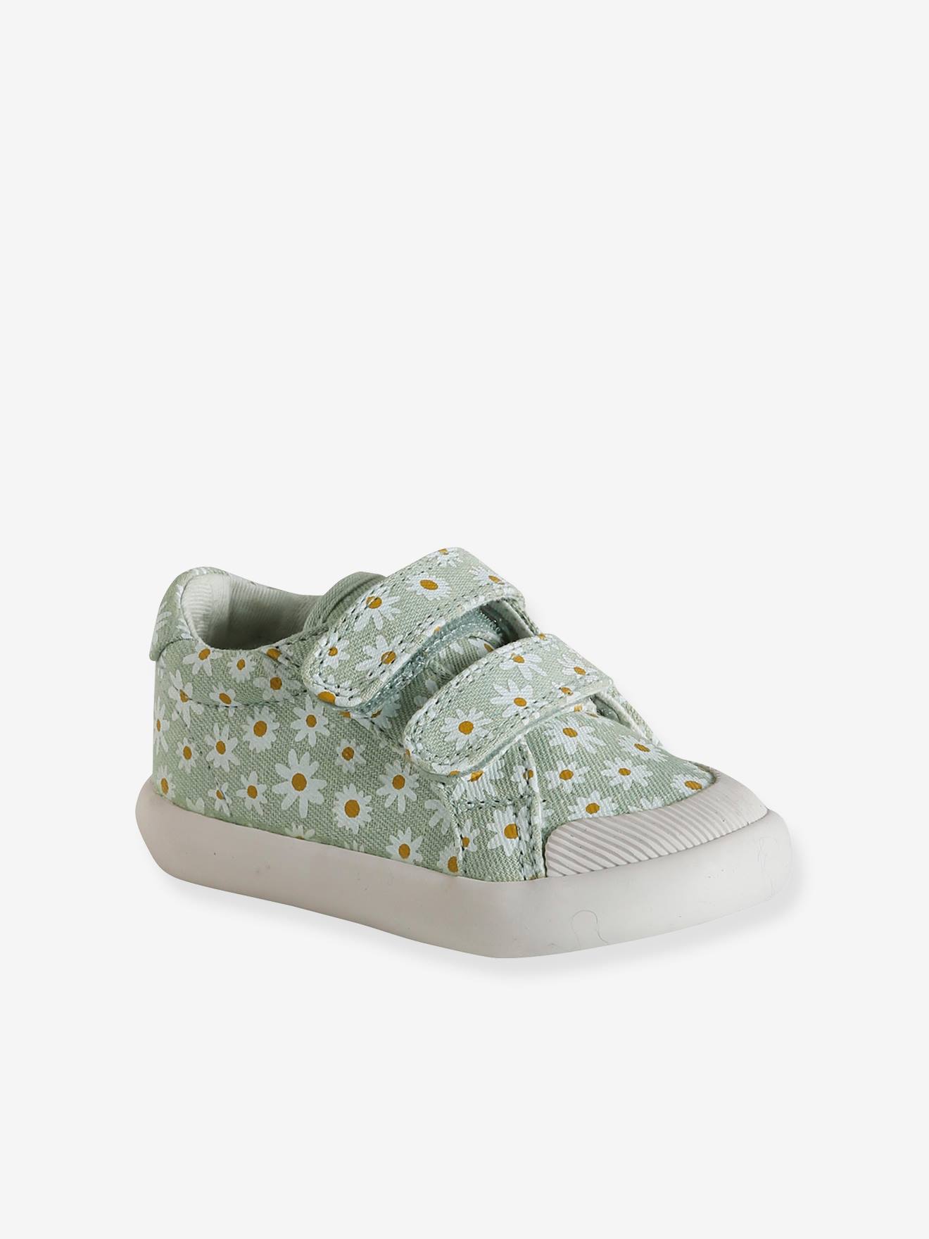 Baskets scratches bb en toile vert imprim marguerites 17 €