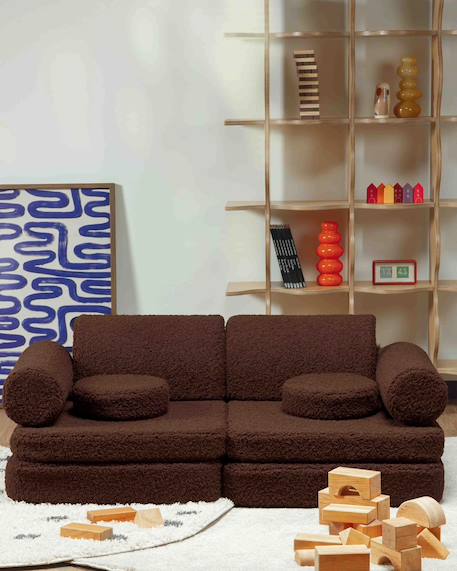 Canapé de jeu modulable enfant - settee convertible en teddy Biscuit+Cream white+Guava+Matcha+Warm hazel 29 - vertbaudet enfant 