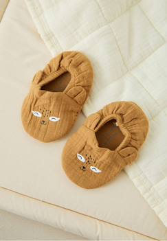 -Chaussons bébé en gaze de coton gabin