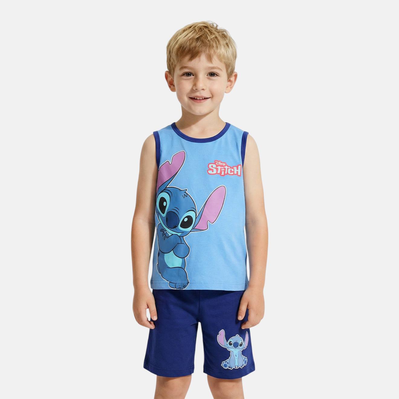 Ensemble Garon T-shirt Sans Manches Et Short Lilo Stitch Marine 12 €