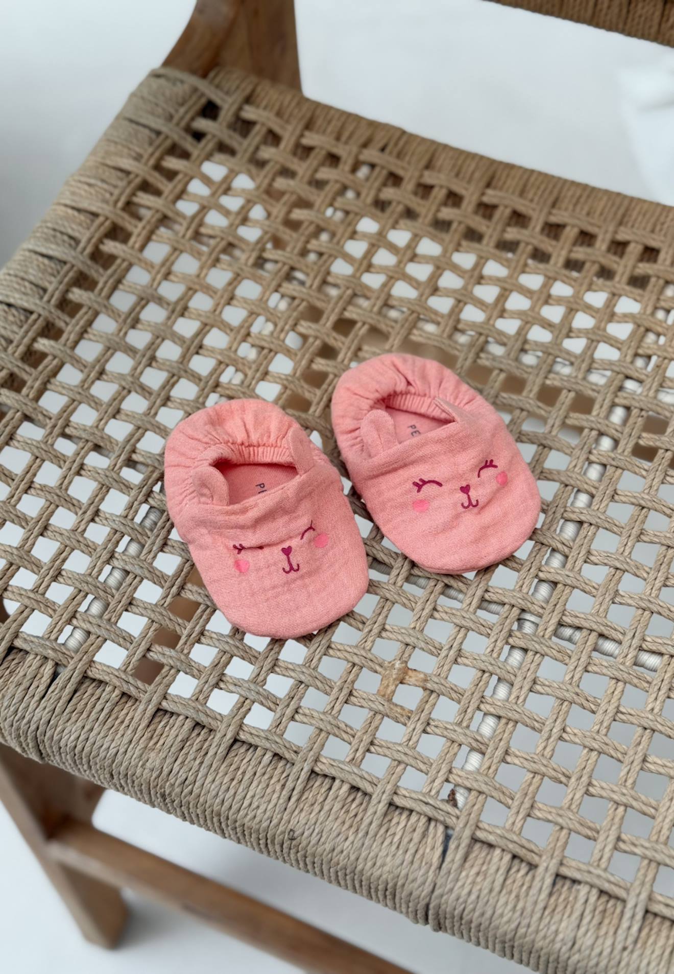 Chaussons bébé en gaze de coton santa giulia orange