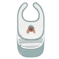 -Lot de 3 bavoirs en coton 0-6 mois tiny team dog