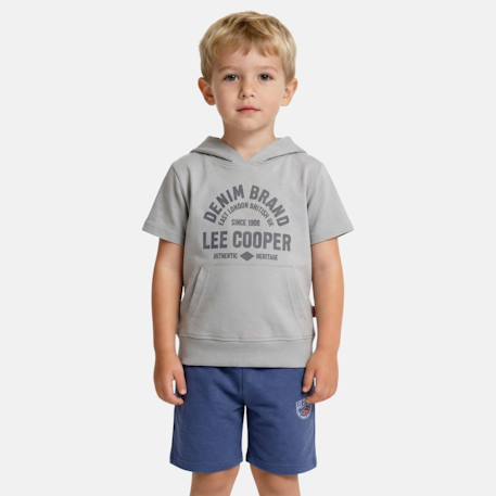 Garçon-Ensemble-Ensemble sweat à capuche manches courtes et short garçon