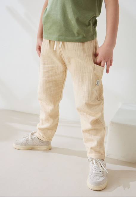 Bébé-Pantalon bébé en gaze de coton gabin