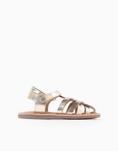 Chaussures-Chaussures bébé 17-26-Marche fille 19-26-Sandales en cuir fermées avec lanières croisées