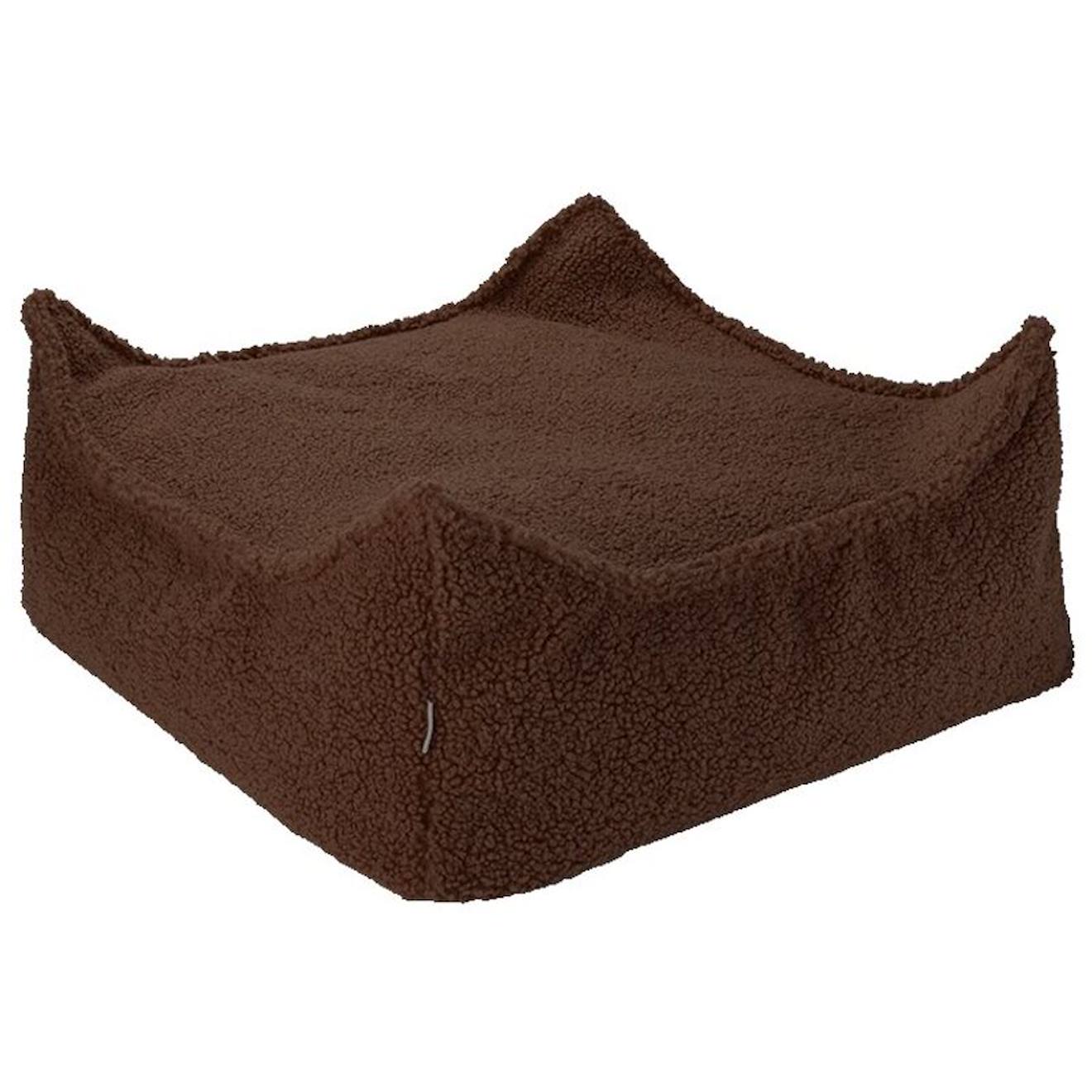 Pouf Enfant Ottoman Carré - Coussin De Sol Déhoussable En Teddy Warm Hazel