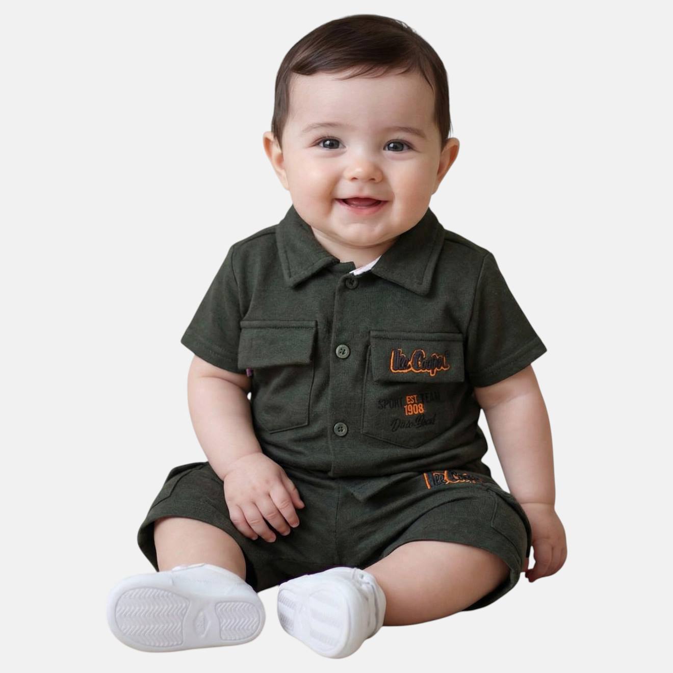 Ensemble Chemiser Et Short Bb Garon Imprim Col Chemise Kaki 18 €