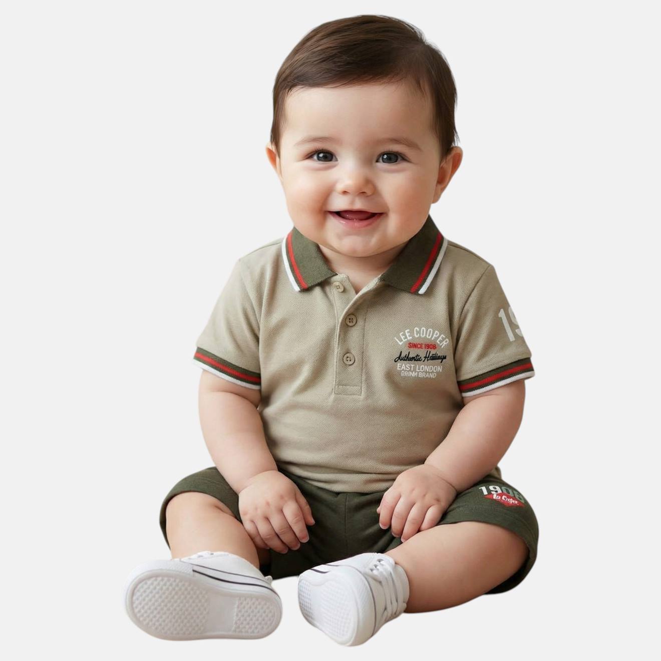 Ensemble Polo Et Short Bb Garon Imprim Col Chemise Kaki 15 €