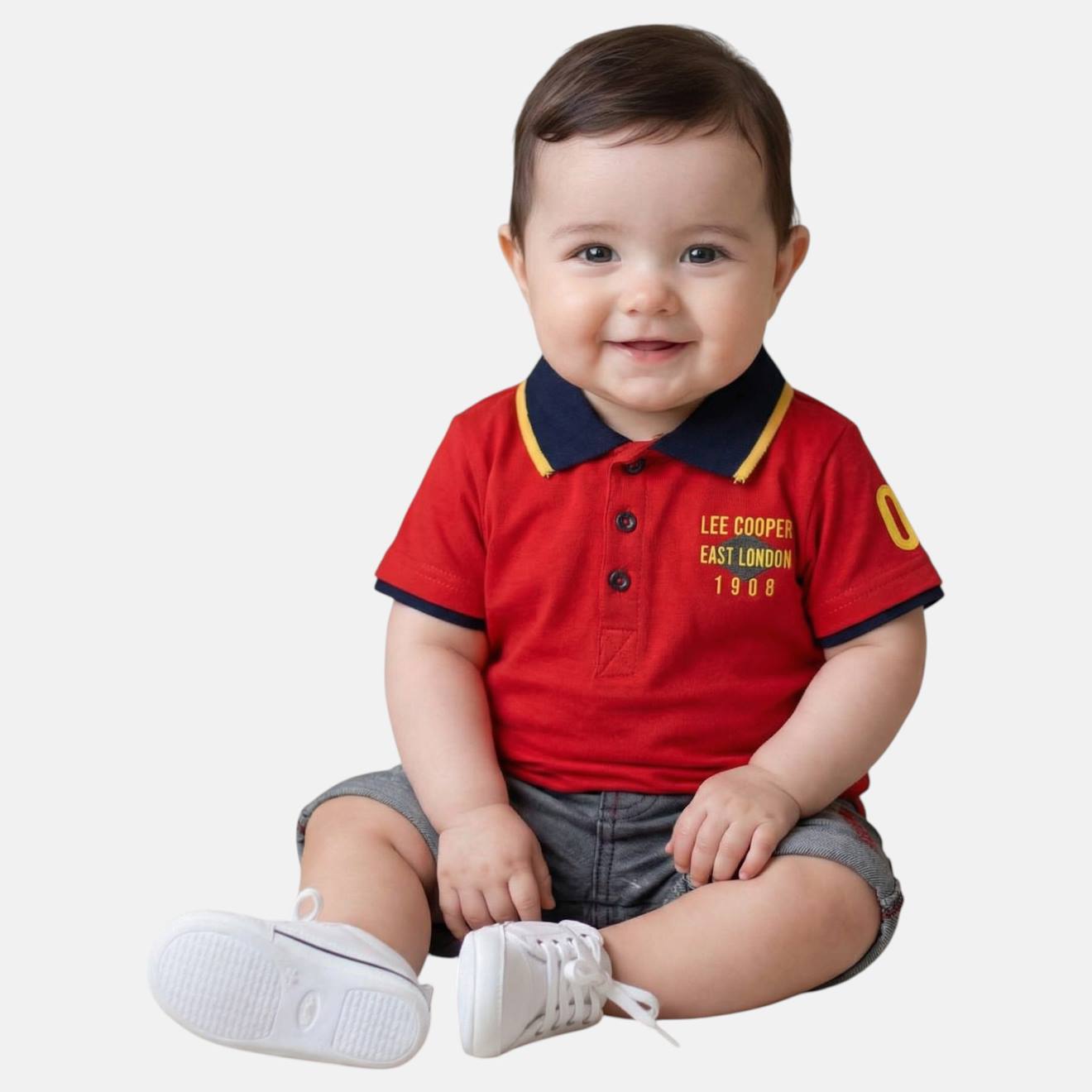 Polo Avec Son Short Motifs Assorti Rouge 24 €