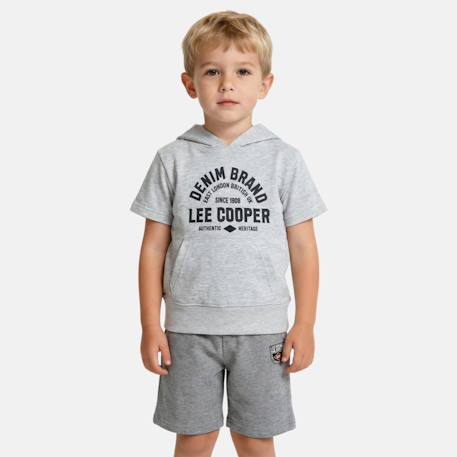 Garçon-Ensemble sweat à capuche manches courtes et short garçon
