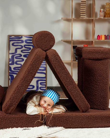 Canapé de jeu modulable enfant - settee convertible en teddy Biscuit+Cream white+Guava+Matcha+Warm hazel 28 - vertbaudet enfant 