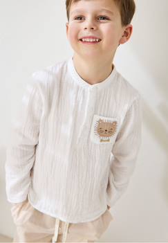 Chemise enfant en gaze de coton auguste  - vertbaudet enfant