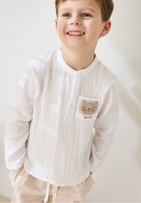 Chemise enfant en gaze de coton auguste  - vertbaudet enfant