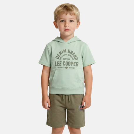 Garçon-Ensemble sweat à capuche manches courtes et short garçon