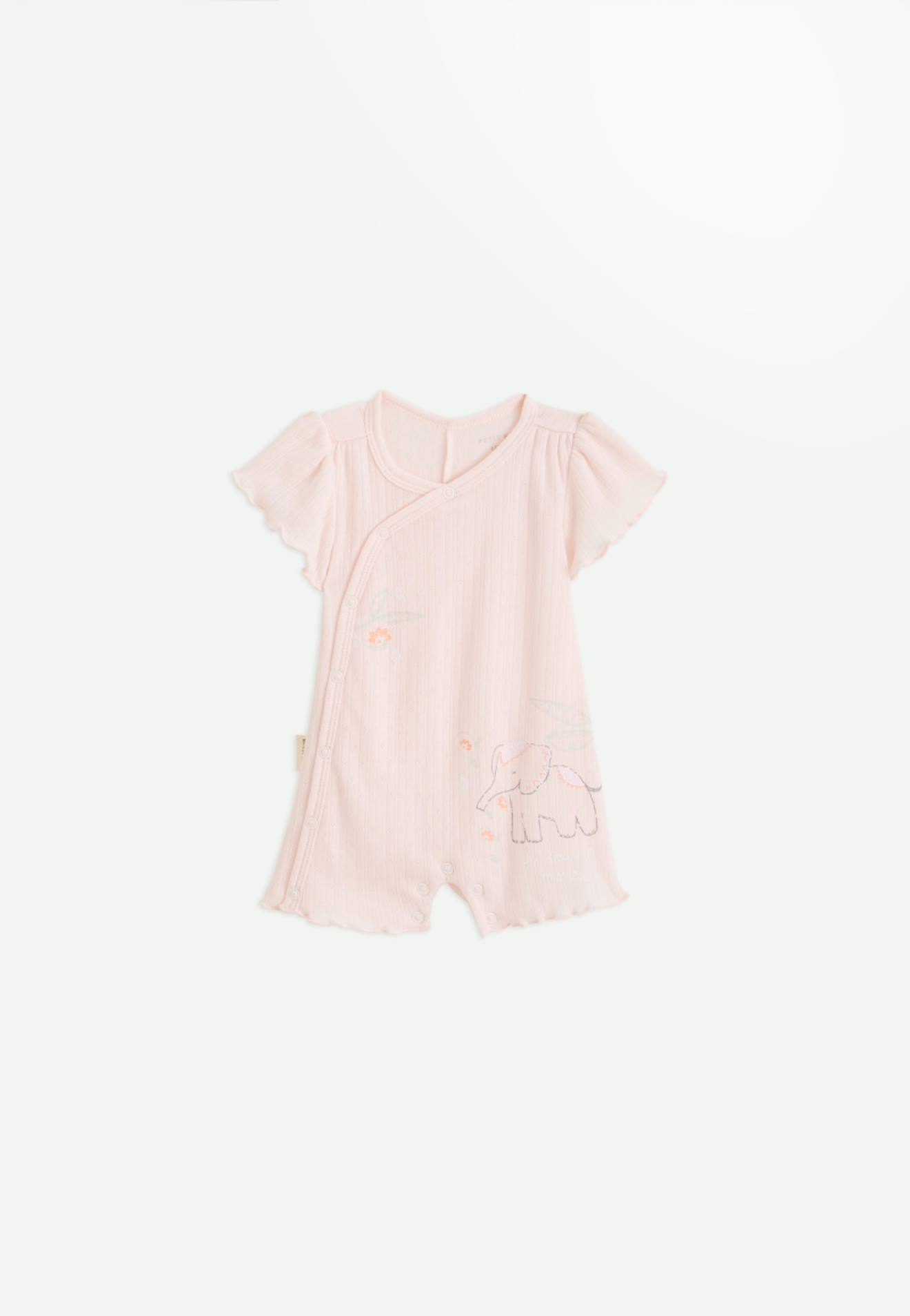 Barboteuse Bébé En Pointelle Badian Rose