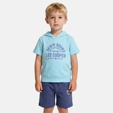 Garçon-Ensemble-Ensemble sweat à capuche manches courtes et short garçon