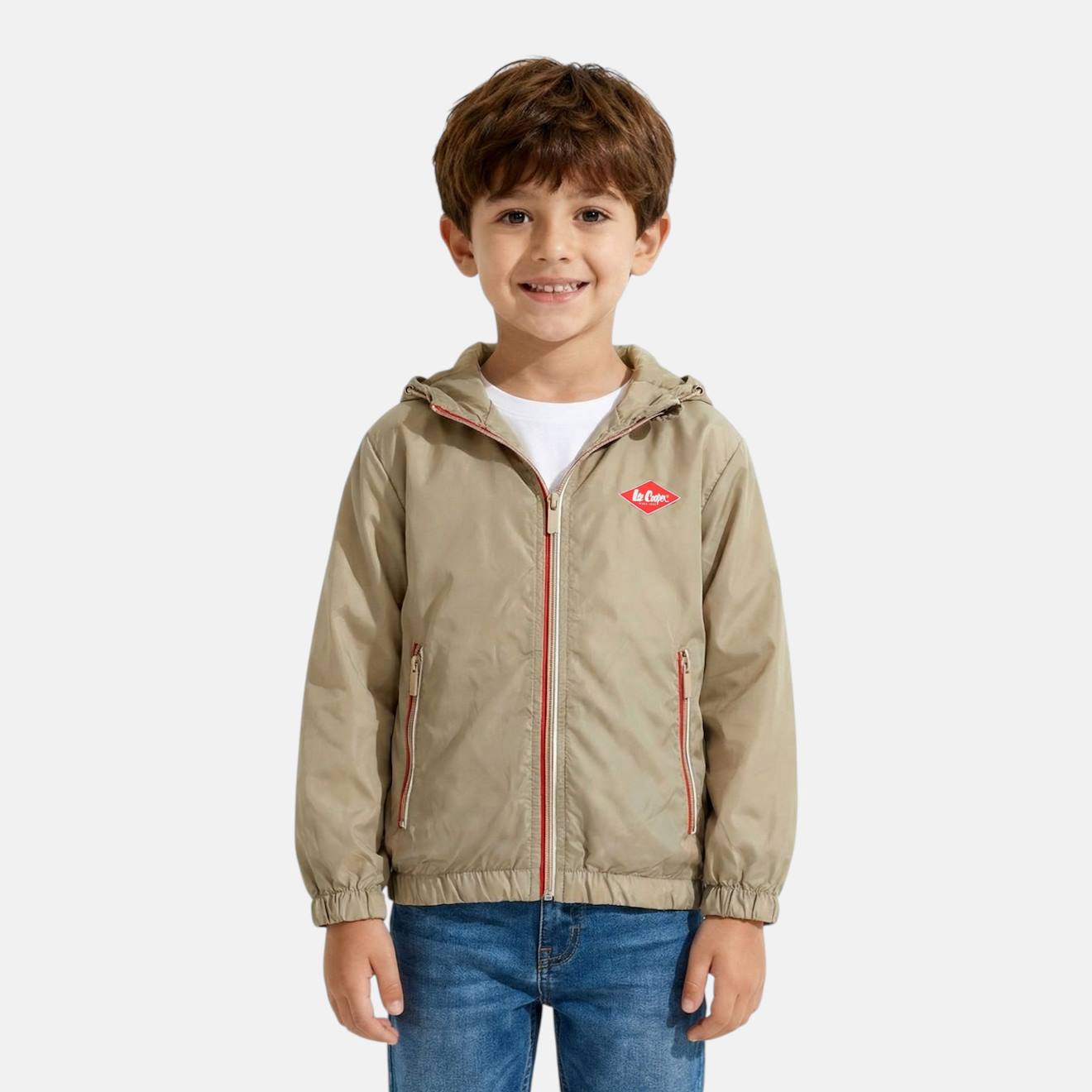 Veste Garçon À Capuche Beige