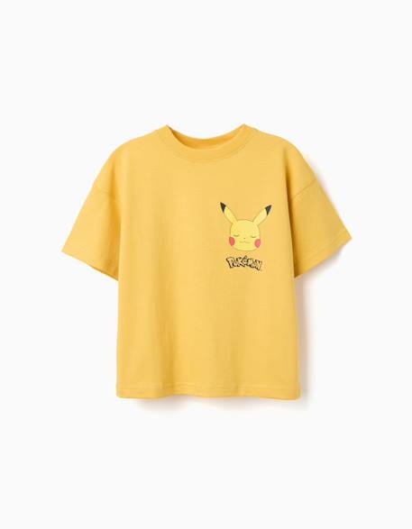 Garçon-T-shirt en coton avec imprimés pikachu