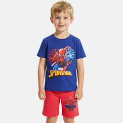 -Ensemble garçon t-shirt manches courtes et short spider-man
