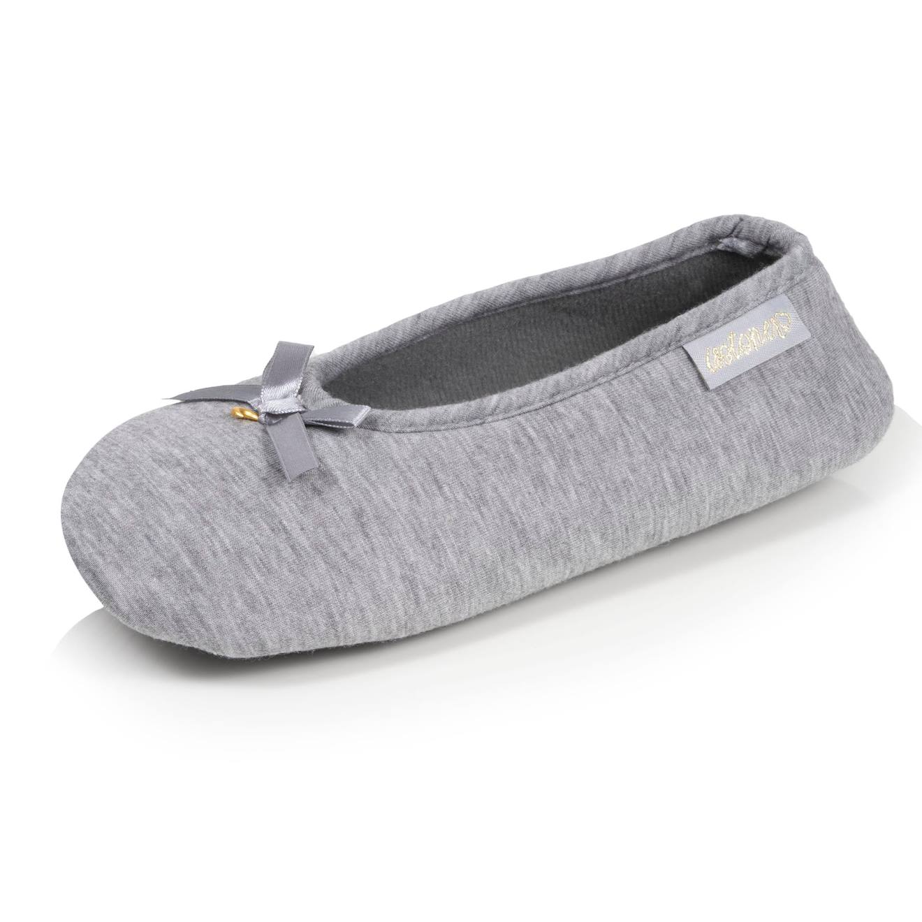 Chaussons Ballerines Jersey Semelle Gomme Antidrapante Gris Chin 14 €