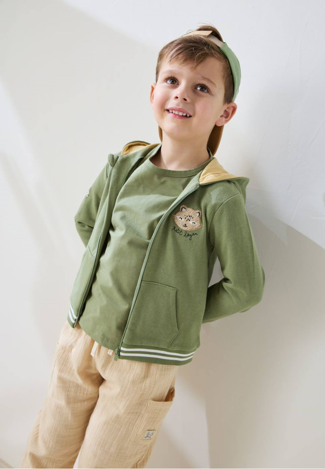 Sweat À Capuche Enfant Gabin Vert