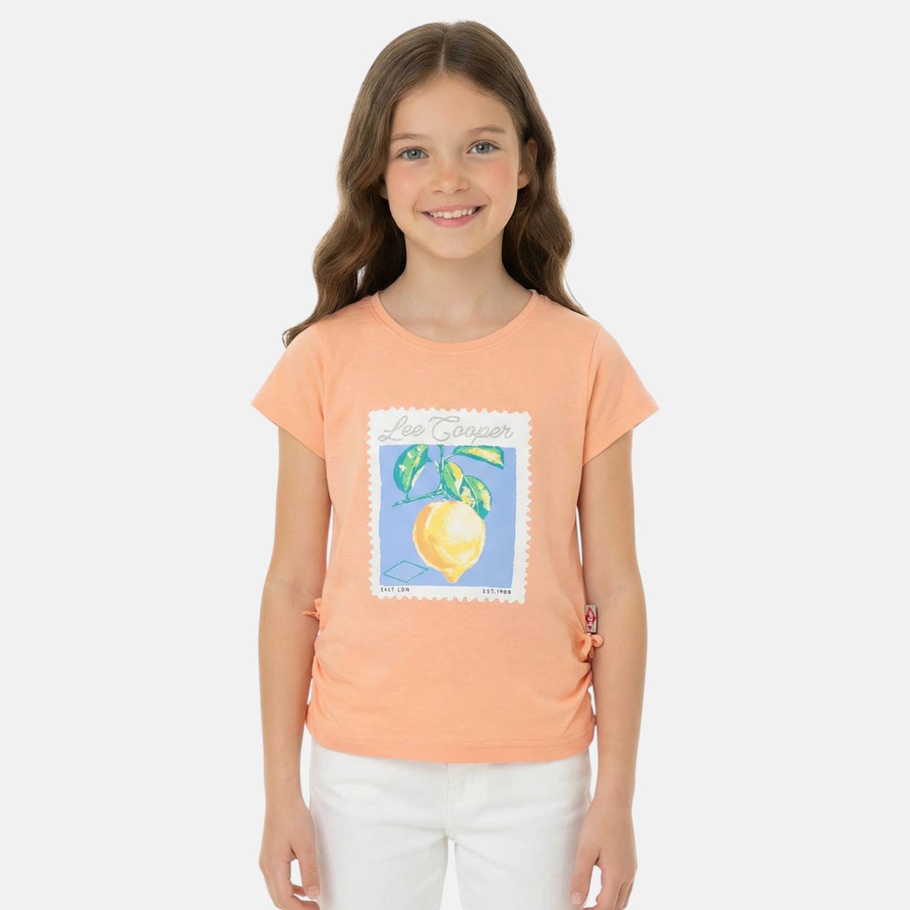 T Shirt Fille Manches Courtes Orange