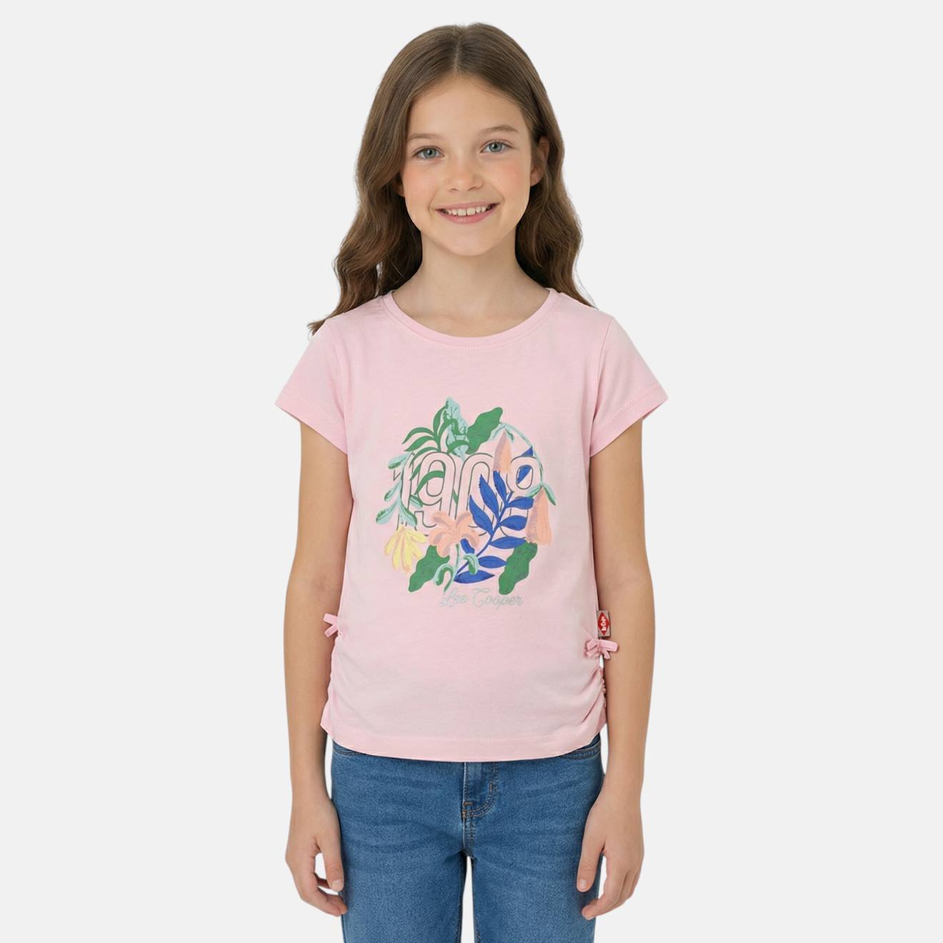 T Shirt Fille Manches Courtes Rose