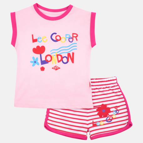 Ensemble fille composé d un débardeur et d un short Blanc+Rose 9 - vertbaudet enfant 