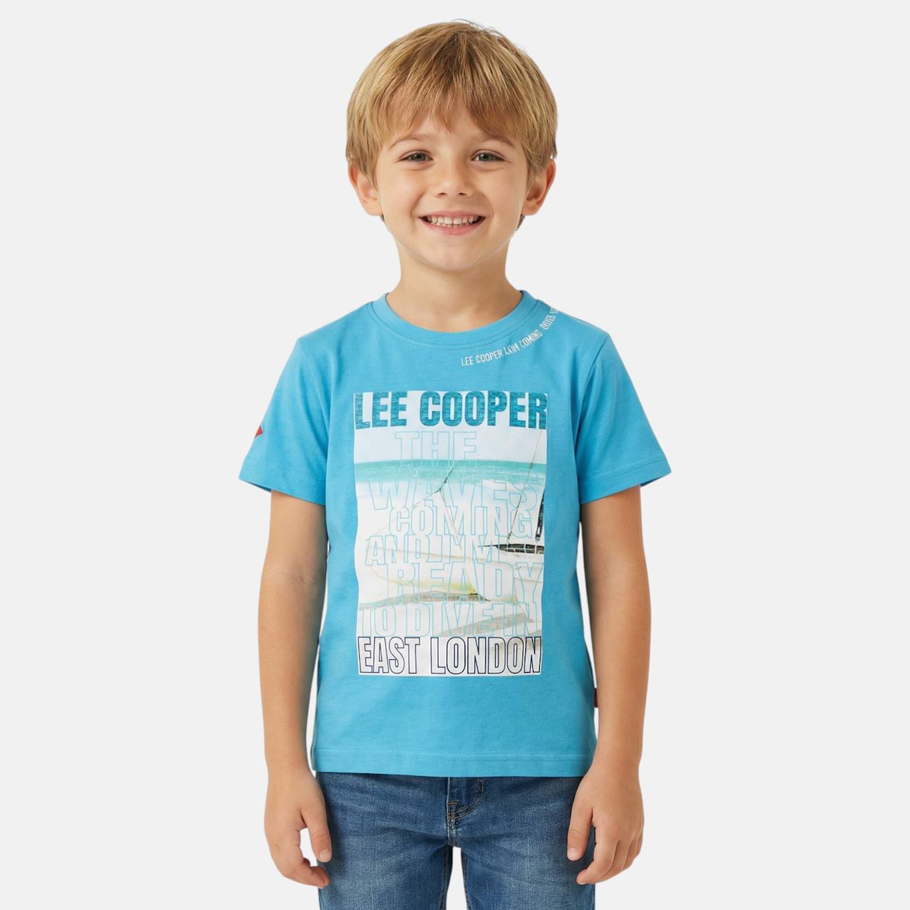 T Shirt Garon Manches Courtes Imprim Bleu 8 €