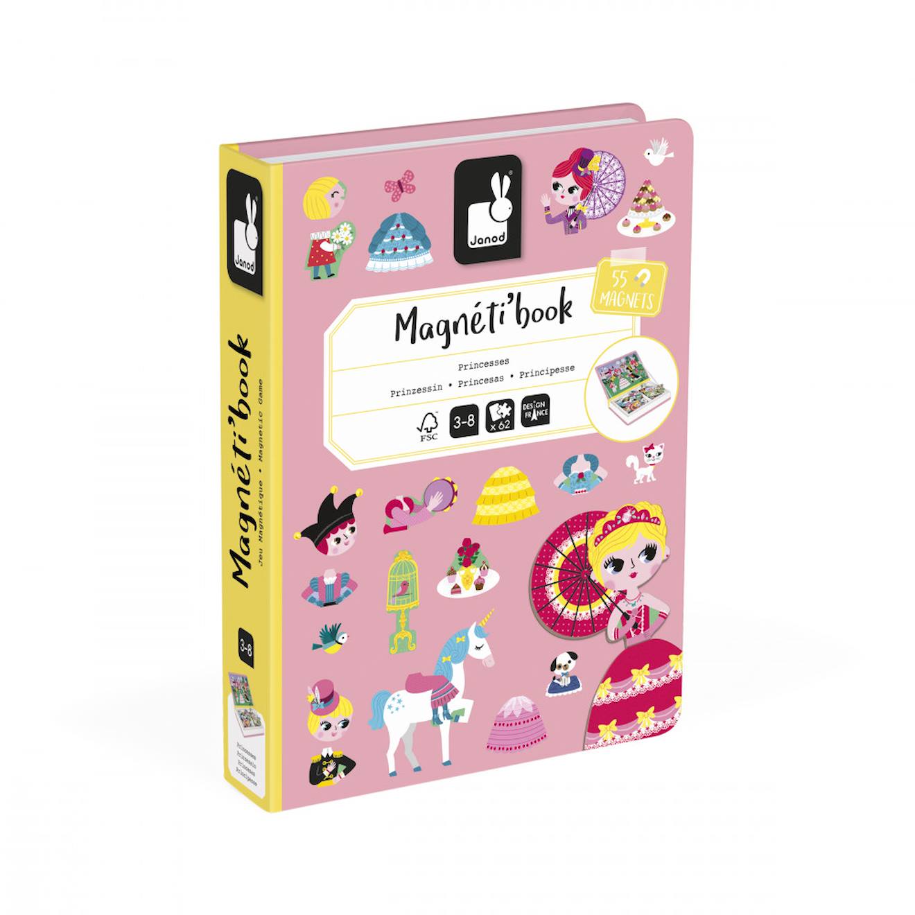 Magnéti'book Princesses, 55 Magnets Violet
