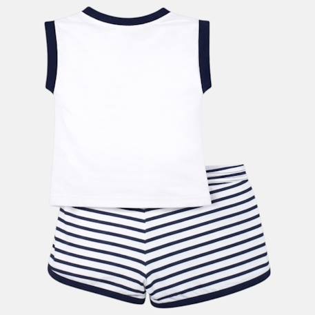 Ensemble fille composé d un débardeur et d un short Blanc+Rose 5 - vertbaudet enfant 