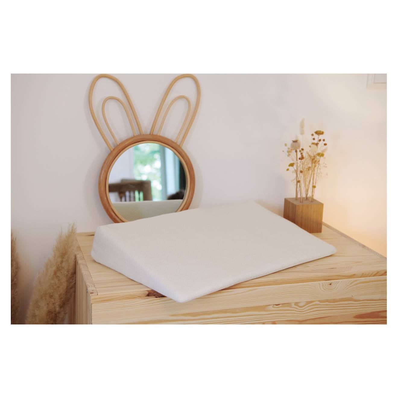 Plan Incliné 10° Coton Bio Pour Lit 60x120cm Blanc (Candide) - Image 1