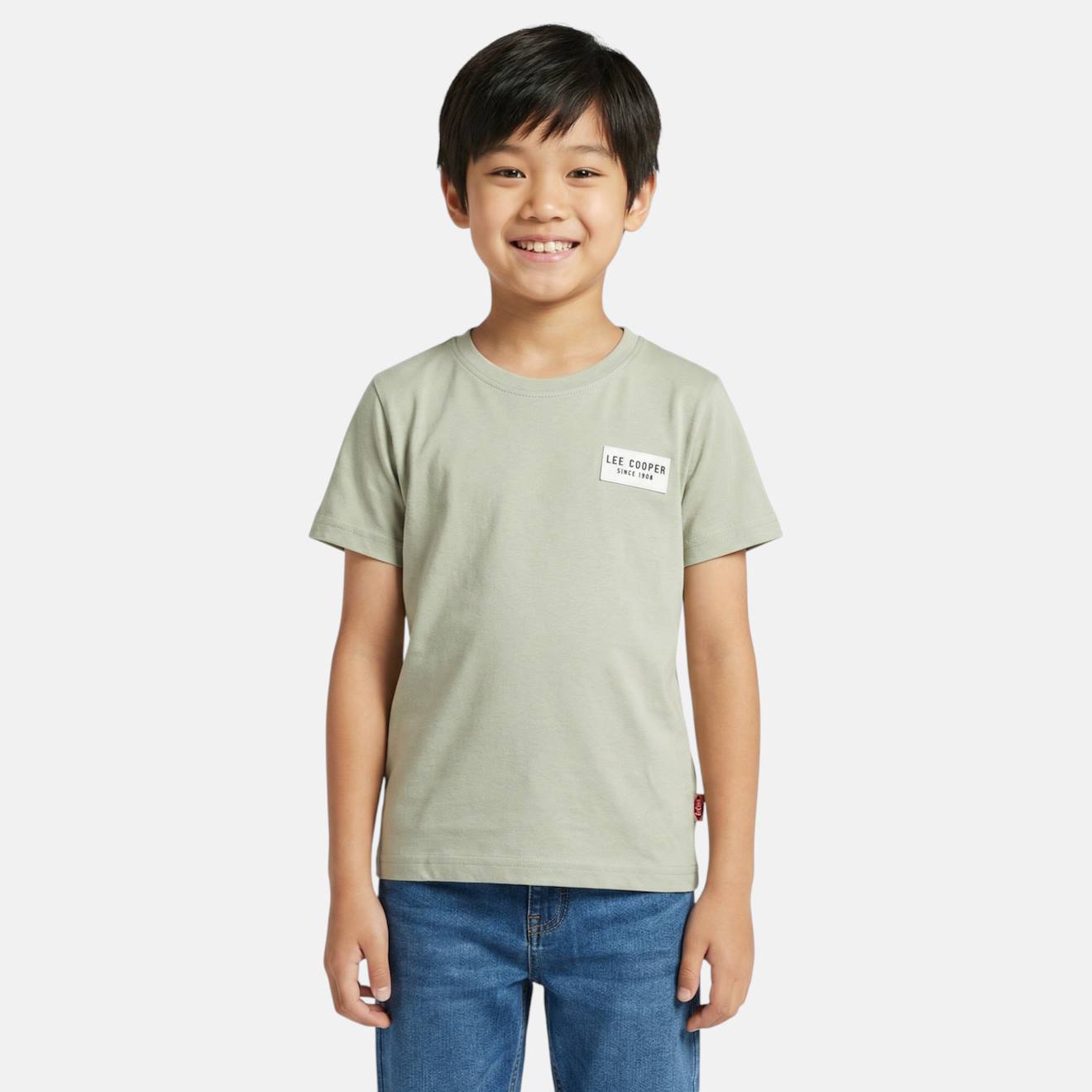 T Shirt Garçon Manches Courtes Vert
