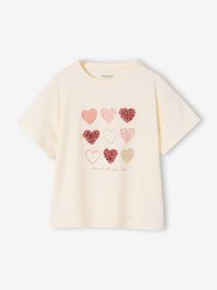 T-shirt manches courtes cœurs  - vertbaudet enfant