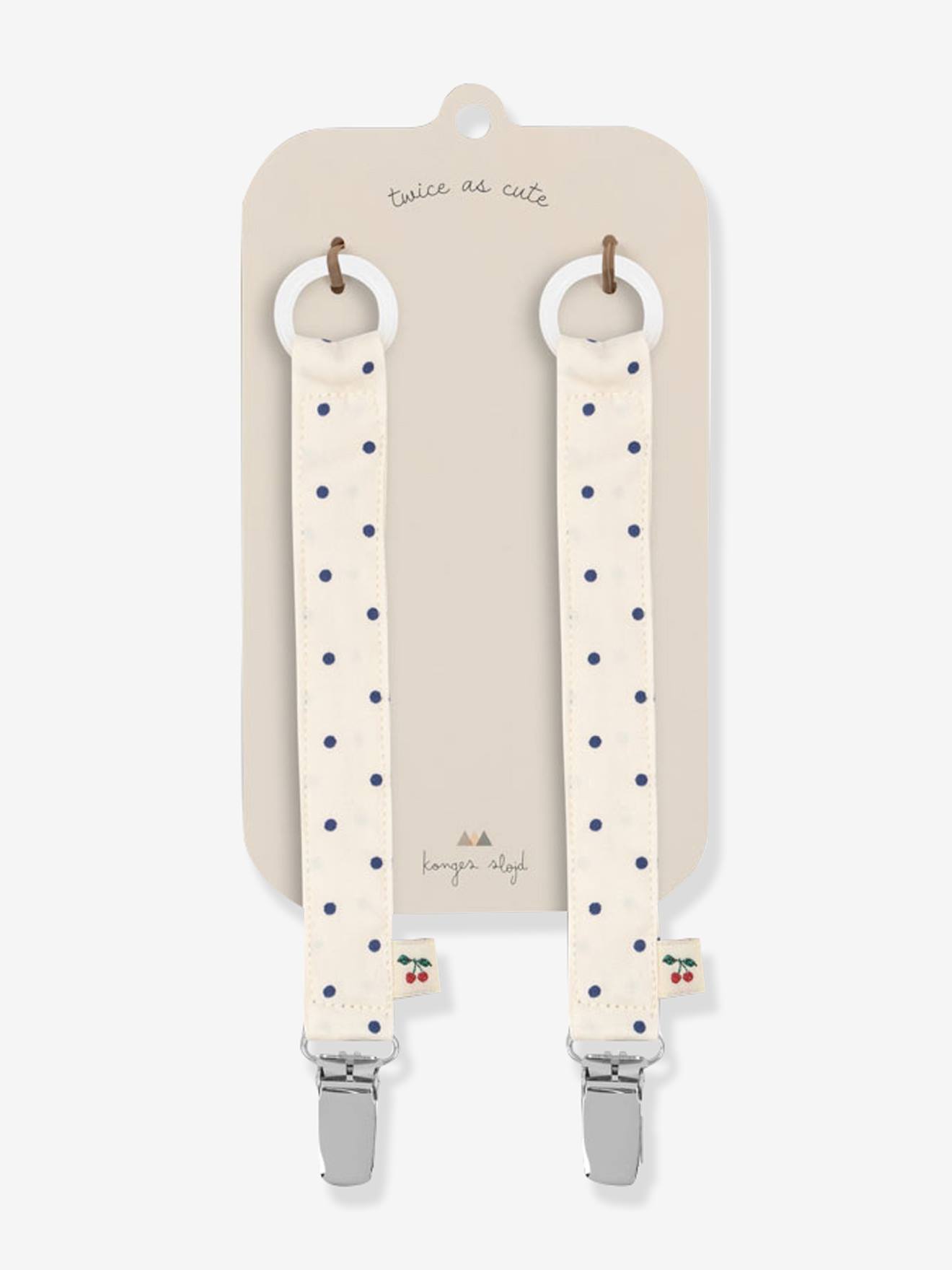 Lot 2 attaches tétines beige (Konges Slojd) - Image 1