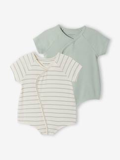 Lot 2 combishorts bébé personnalisable   - vertbaudet enfant