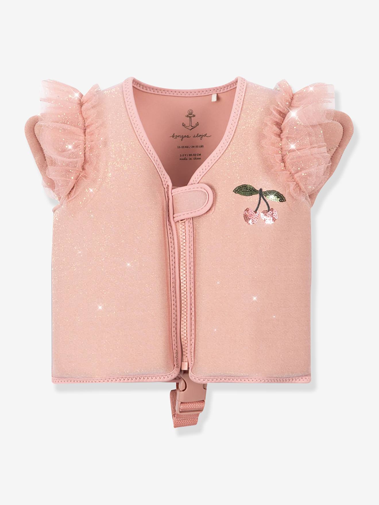 Gilet de flottaison enfant papillon rose