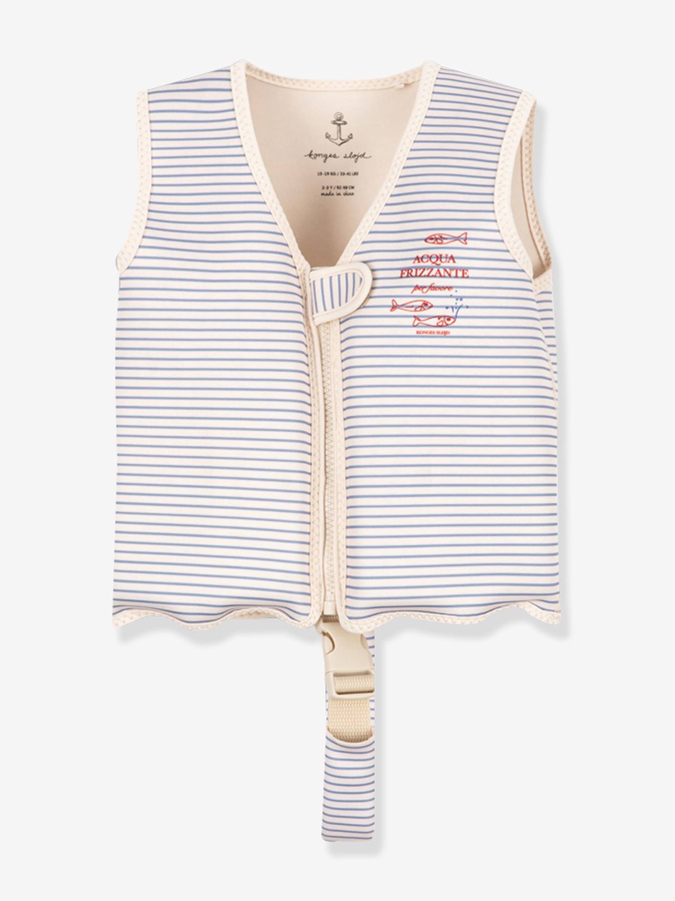 Gilet de flottaison enfant rayé rayé bleu