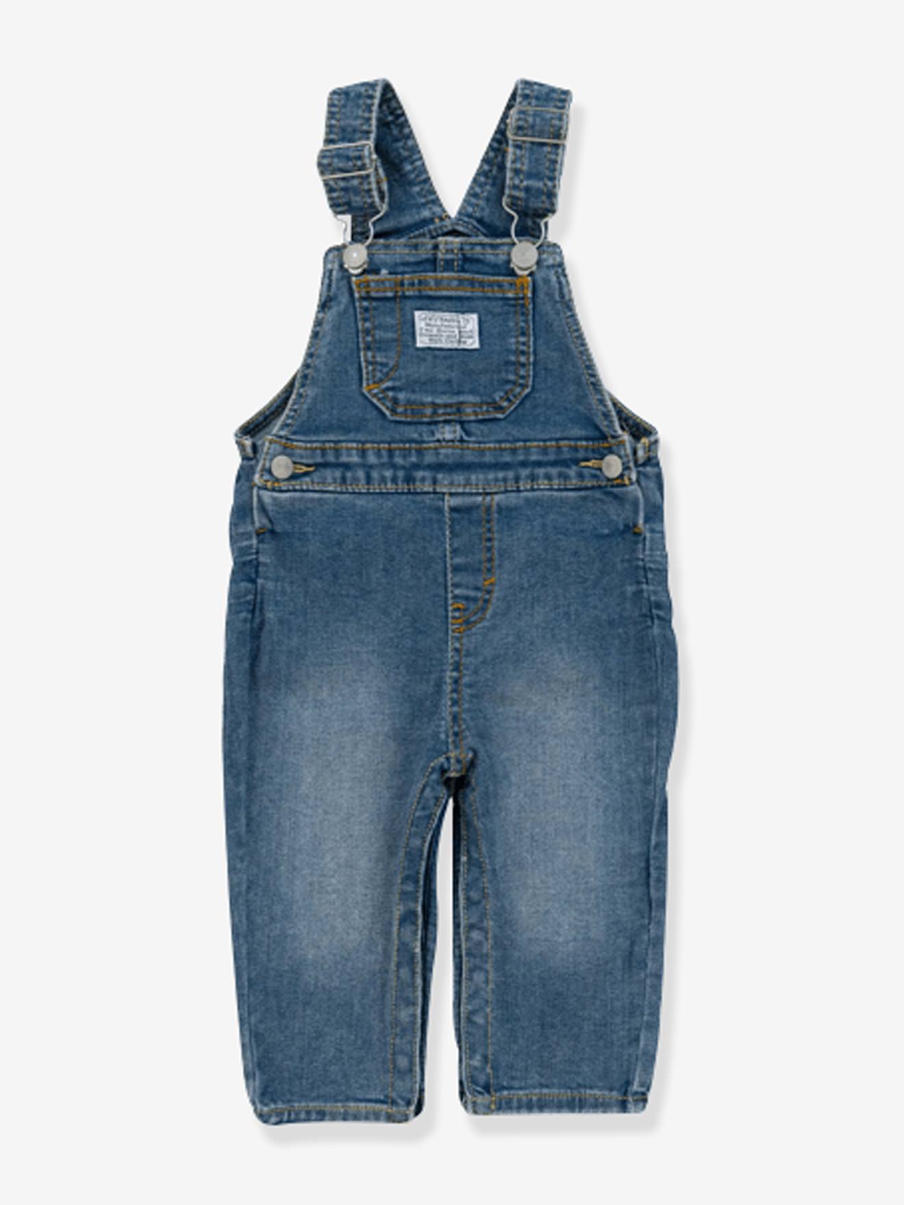 Salopette bébé denim denim bleached