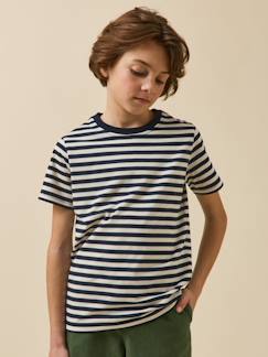 T-shirt rayé garçon - coton biologique  - vertbaudet enfant