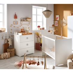 Chambre complète bébé avec lit à barreaux et commode à langer - basic  - vertbaudet enfant
