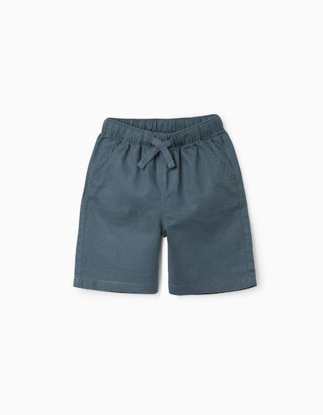Short midi en lin et coton avec cordon de serrage  - vertbaudet enfant